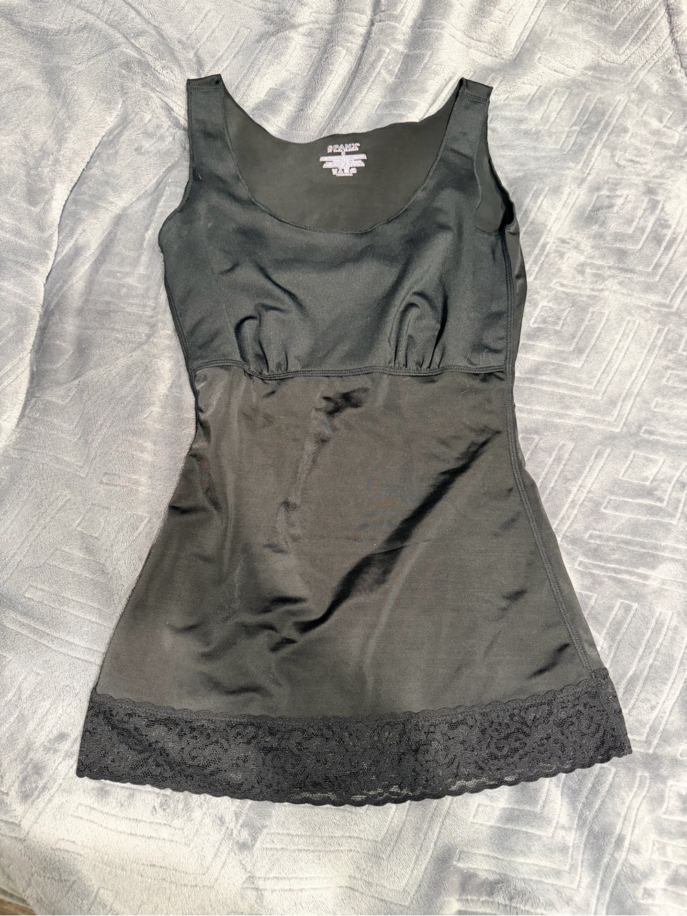 SPANX Black Lace-Hem Sculpting Cami Slip
